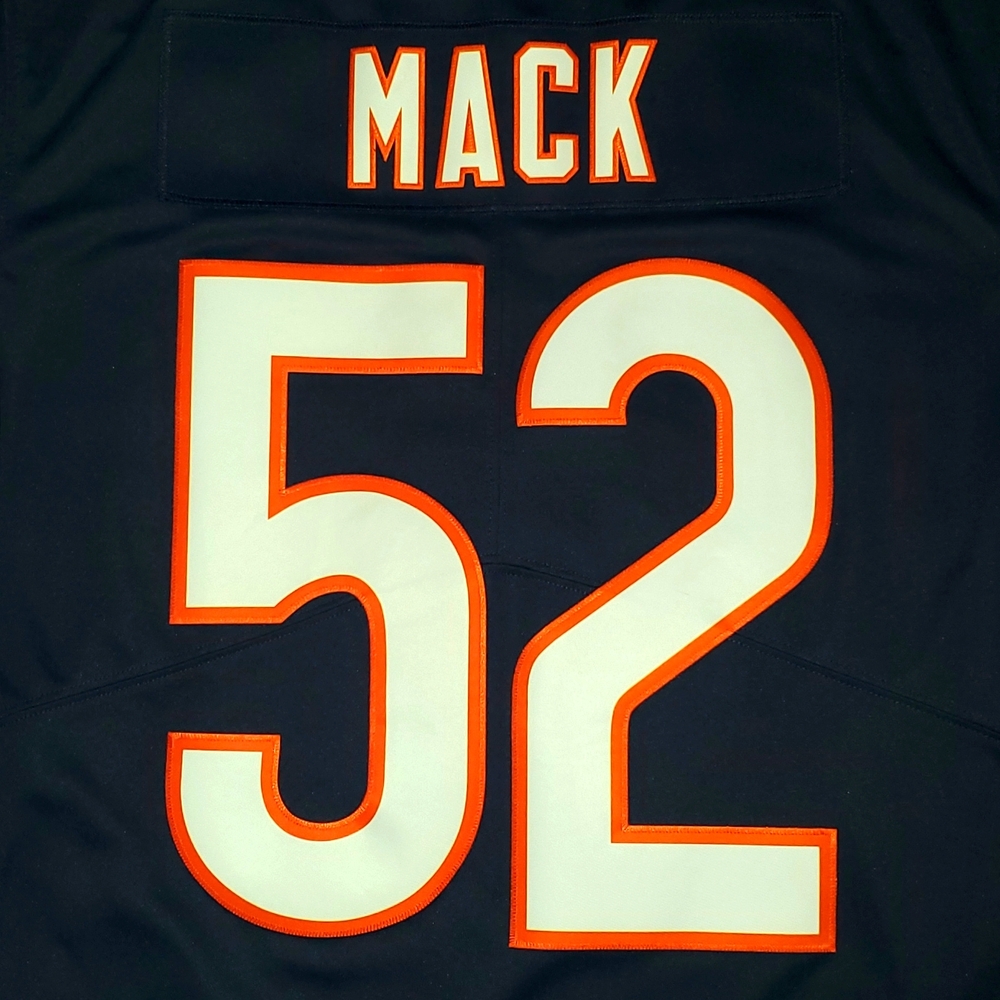 Chicago Bears Khalil Mack Home Navy Blue Nike Vapor Limited Jersey - Picture 4 of 11